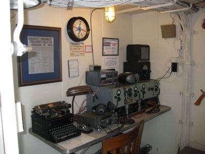 USS Potomac Radio Room image. Click for full size.