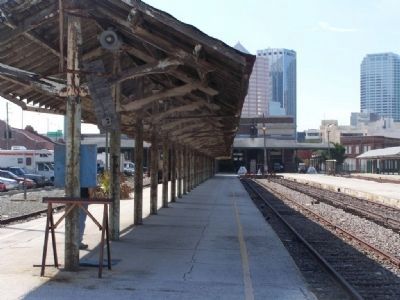 Tampa Union Station trackside of the old platform image. Click for full size.