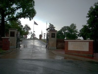 North Entryway to Fayetteville National Cemetery. Click for full size. North Entryway to Fayetteville National Cemetery image. Click for full size.