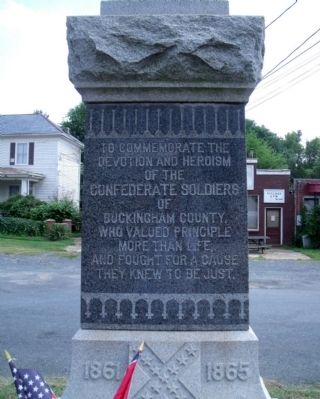 Confederate Soldiers of Buckingham County Marker. Click for full size. Confederate Soldiers of Buckingham County Marker image. Click for full size.