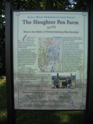 The Slaughter Pen Farm Marker image. Click for full size.
