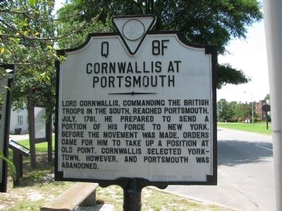 Cornwallis at Portsmouth Marker. Click for full size. Cornwallis at Portsmouth Marker image. Click for full size.