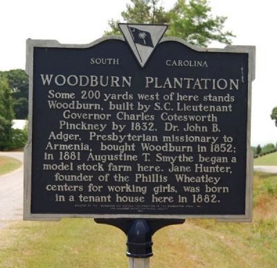 Woodburn Plantation Marker image. Click for full size.