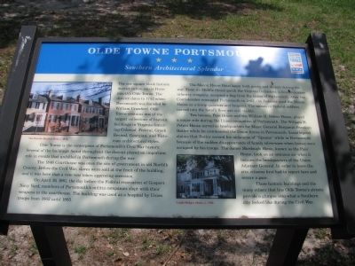 Olde Towne Portsmouth Marker. Click for full size. Olde Towne Portsmouth Marker image. Click for full size.