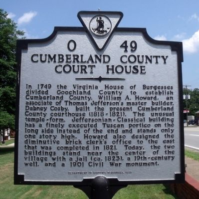 Cumberland County Court House Marker image. Click for full size.