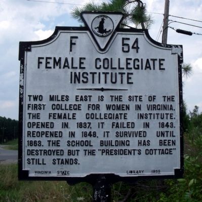 Female Collegiate Institute Marker image. Click for full size.