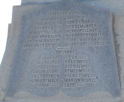 Baxter Springs Civil War Memorial Marker. Click for full size. Baxter Springs Civil War Memorial Marker image. Click for full size.
