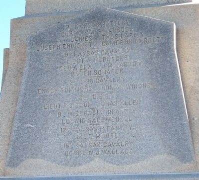 Baxter Springs Civil War Memorial Marker. Click for full size. Baxter Springs Civil War Memorial Marker image. Click for full size.