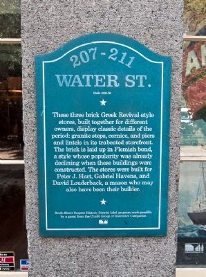 207 - 211 Water Street Marker image. Click for full size.
