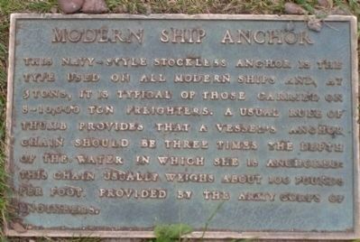 Modern Ship Anchor Plaque image. Click for full size.