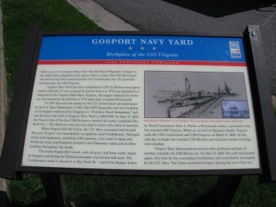 Gosport Navy Yard Marker image. Click for full size.