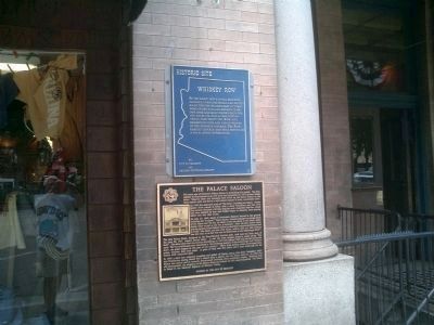 Whiskey Row Marker along with The Palace Saloon Marker image. Click for full size.