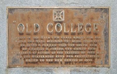 "Old College" Marker. Click for full size. "Old College" Marker image. Click for full size.