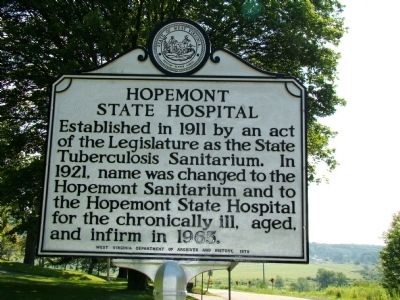 Hopemont State Hospital Marker image. Click for full size.