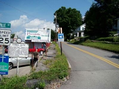 Looking up Brandonville Pike.. Click for full size. Looking up Brandonville Pike. image. Click for full size.
