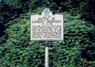 Battle of Lookout Mountain Marker image. Click for full size.