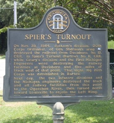 Spier's Turnout Marker image. Click for full size.