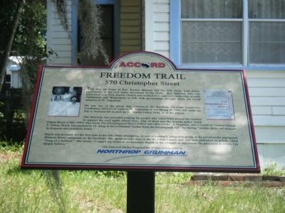 570 Christopher Street Marker at the home of Rev. and Mrs. Roscoe Halyard image. Click for full size.