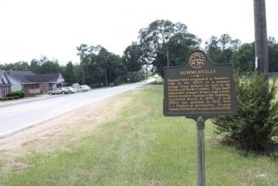 Summerville Marker looking southward along GA 56. Click for full size. Summerville Marker looking southward along GA 56 image. Click for full size.