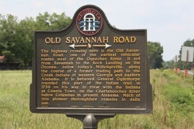 Old Savannah Road Marker image. Click for full size.