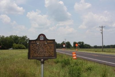 Old Savannah Road Marker as seen looking north along US 319/US 221. Click for full size. Old Savannah Road Marker as seen looking north along US 319/US 221 image. Click for full size.