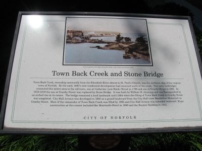 Town Back Creek and Stone Bridge Marker image. Click for full size.