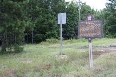 Old Sunbury Road Marker at a one-time dirt road image. Click for full size.
