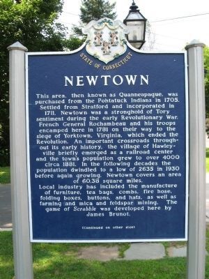 Newtown Marker (front) image. Click for full size.