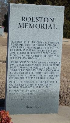 Rolston Memorial Marker image. Click for full size.