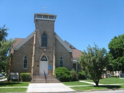 Methodist Church and Marker. Click for full size. Methodist Church and Marker image. Click for full size.