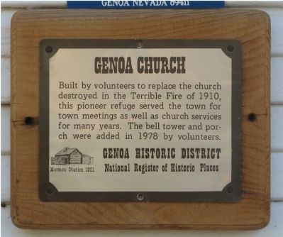Genoa Church Marker. Click for full size. Genoa Church Marker image. Click for full size.