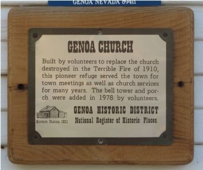 Genoa Church Marker image. Click for full size.