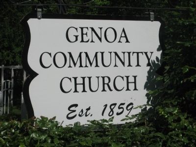 Genoa Community Church Sign at Front of Property. Click for full size. Genoa Community Church Sign at Front of Property image. Click for full size.