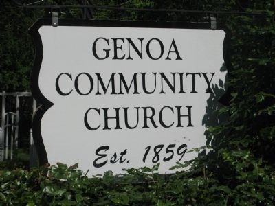 Genoa Community Church Sign at Front of Property image. Click for full size.
