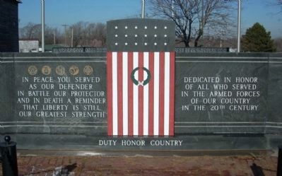 20th Century Veterans' Memorial Marker. Click for full size. 20th Century Veterans' Memorial Marker image. Click for full size.