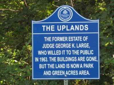 Uplands Marker. Click for full size. Uplands Marker image. Click for full size.