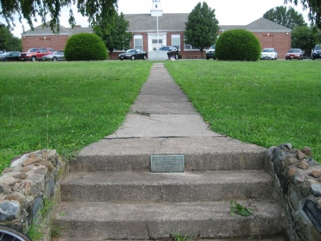 Walkway leading to East Amwell Veterans Monument image. Click for full size.