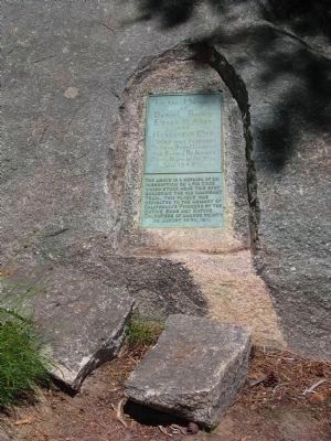 Plaque - Granite Rock Displaying Replica of Tree Carving image. Click for full size.