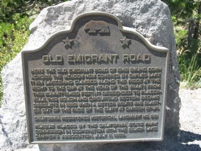 Old Emigrant Road Marker image. Click for full size.