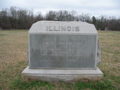 28th Illinois Infantry Monument - Front image. Click for full size.