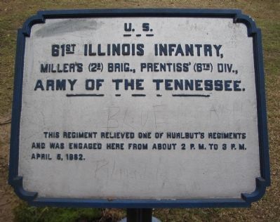 61st Illinois Infantry Tablet image. Click for full size.