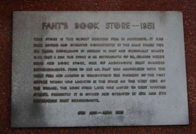 Fant's Book Store -- 1851 Marker image. Click for full size.