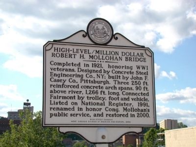 High-Level / Million Dollar Robert H. Mollohan Bridge Marker image. Click for full size.