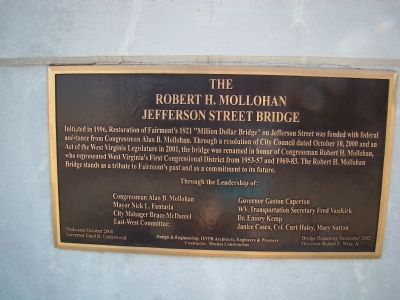 The Robert H. Mollohan Jefferson Street Bridge image. Click for full size.