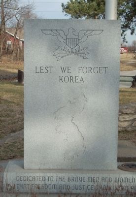 Lest We Forget - Korea Marker. Click for full size. Lest We Forget - Korea Marker image. Click for full size.