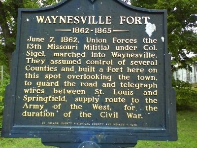Waynesville Fort Marker. Click for full size. Waynesville Fort Marker image. Click for full size.