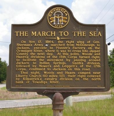 The March to the Sea Marker. Click for full size. The March to the Sea Marker image. Click for full size.