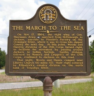 The March to the Sea Marker image. Click for full size.