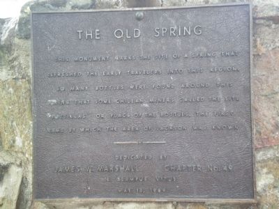 The Old Spring Marker image. Click for full size.