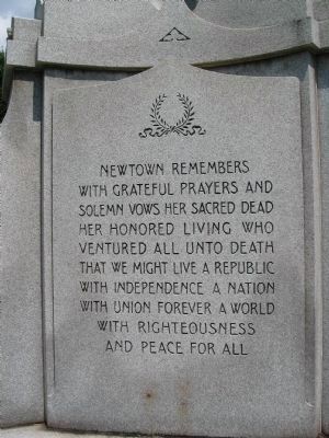 Newtown Veterans Memorial. Click for full size. Newtown Veterans Memorial image. Click for full size.